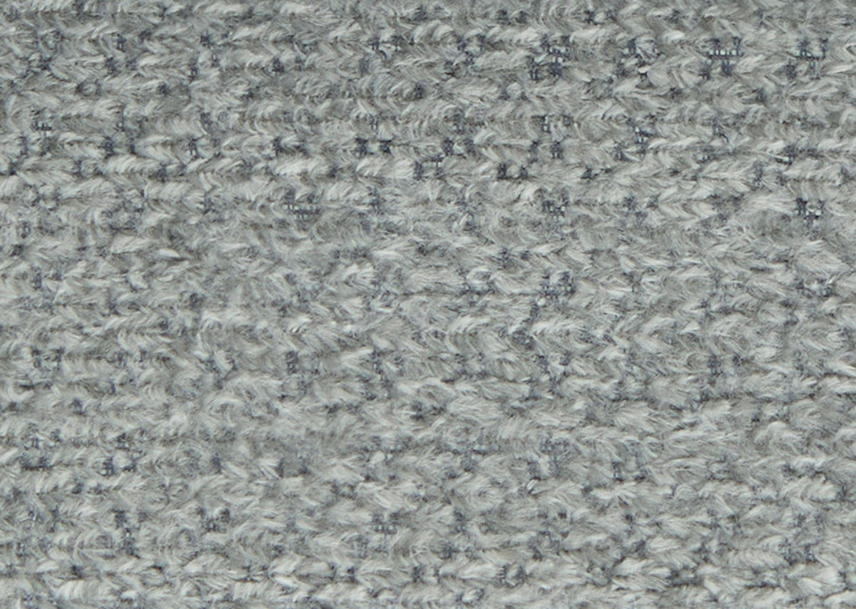 ECKSOFA in Chenille Hellgrau  - Hellgrau/Schwarz, Design, Textil/Metall (179-202/288cm) - Stylife