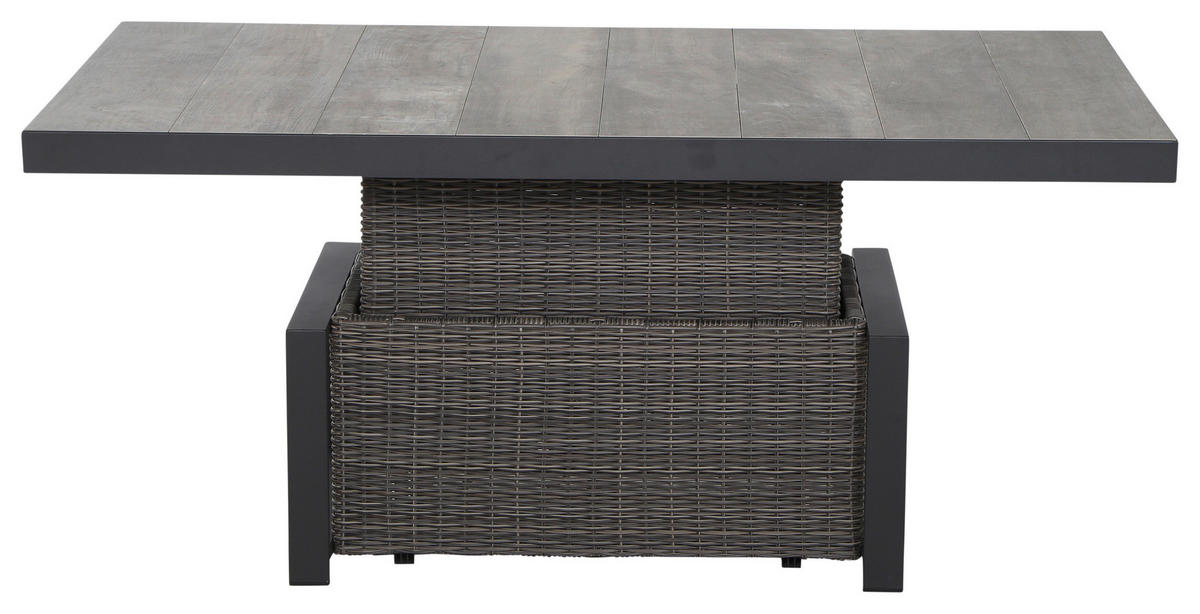 LOUNGEGARNITUR 5-teilig   83/103/160 cm Aluminium  - Grau, Basics, Keramik/Kunststoff (83/103/160cm) - Siena Garden