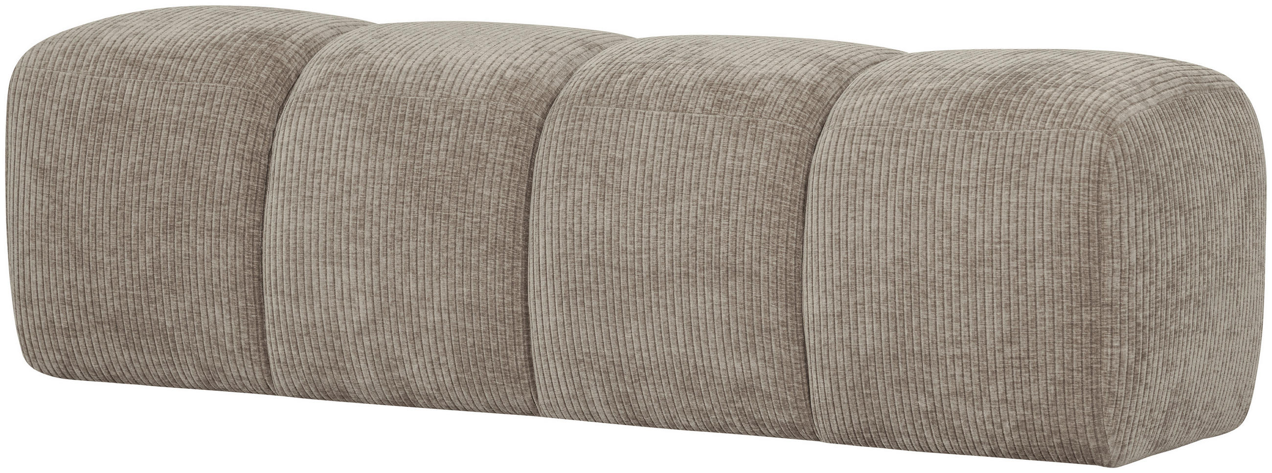 SITZBANK 164/49/45 cm gerippt Sandfarben Kunststoff  - Sandfarben/Schwarz, MODERN, Kunststoff/Textil (164/49/45cm) - Livetastic