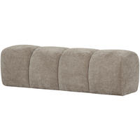 SITZBANK 164/49/45 cm gerippt Sandfarben Kunststoff  - Sandfarben/Schwarz, MODERN, Kunststoff/Textil (164/49/45cm) - Livetastic