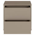 NACHTSCHRANK 50/48/42 cm  - Taupe/Silberfarben, Trend, Holzwerkstoff/Kunststoff (50/48/42cm) - Carryhome