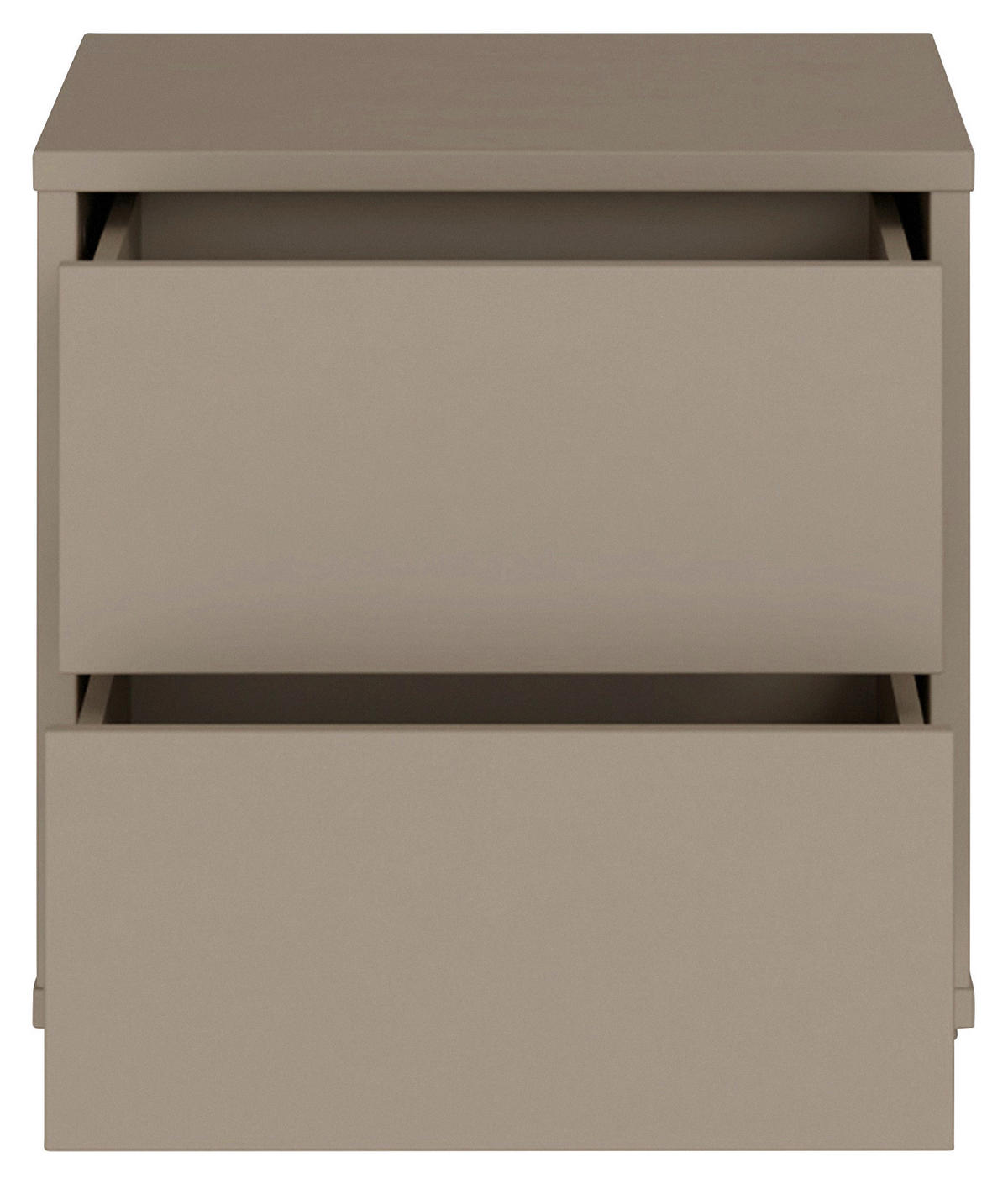 NACHTSCHRANK 50/48/42 cm  - Taupe/Silberfarben, Trend, Holzwerkstoff/Kunststoff (50/48/42cm) - Carryhome