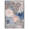 OUTDOORTEPPICH 60/110 cm Floral Grau, Blau  - Blau/Grau, LIFESTYLE, Kunststoff/Textil (60/110cm) - Novel