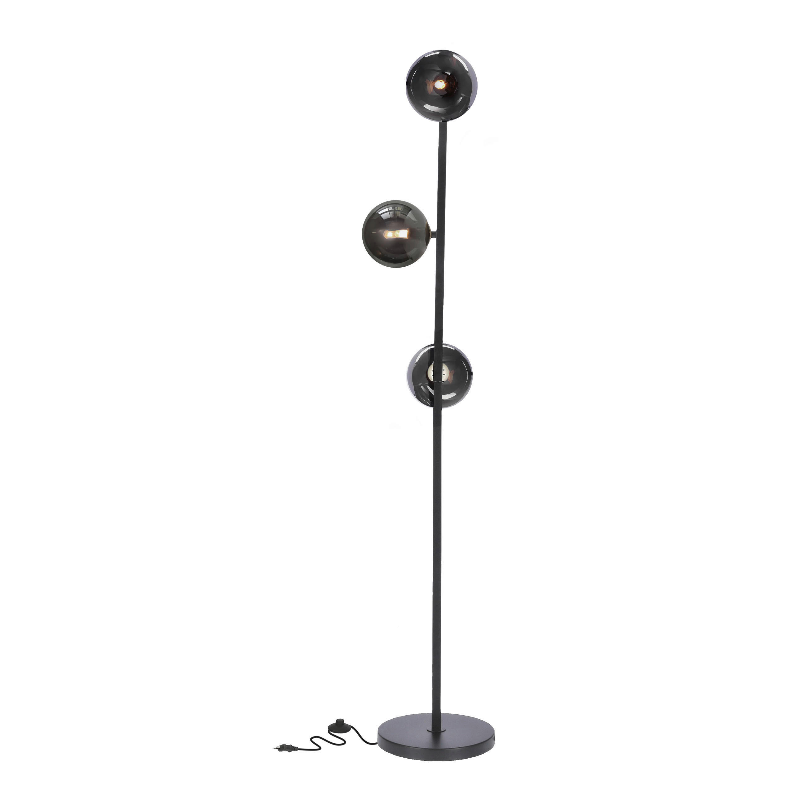 STEHLEUCHTE 32/29/150 cm    - Goldfarben/Graphitfarben, Design, Metall (32/29/150cm)