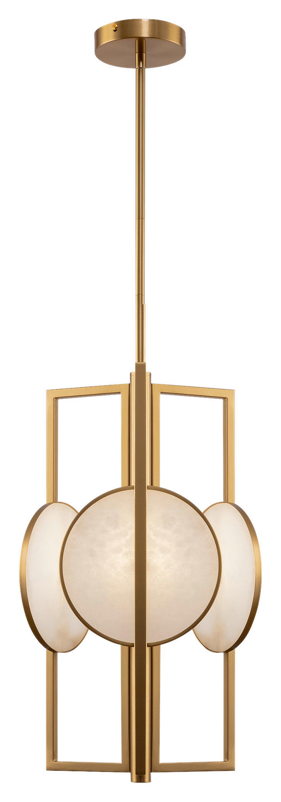 PENDELLEUCHTE  30,5/51/30,5 cm   - Goldfarben, Trend, Stein/Metall (30,5/51/30,5cm) - MAYTONI