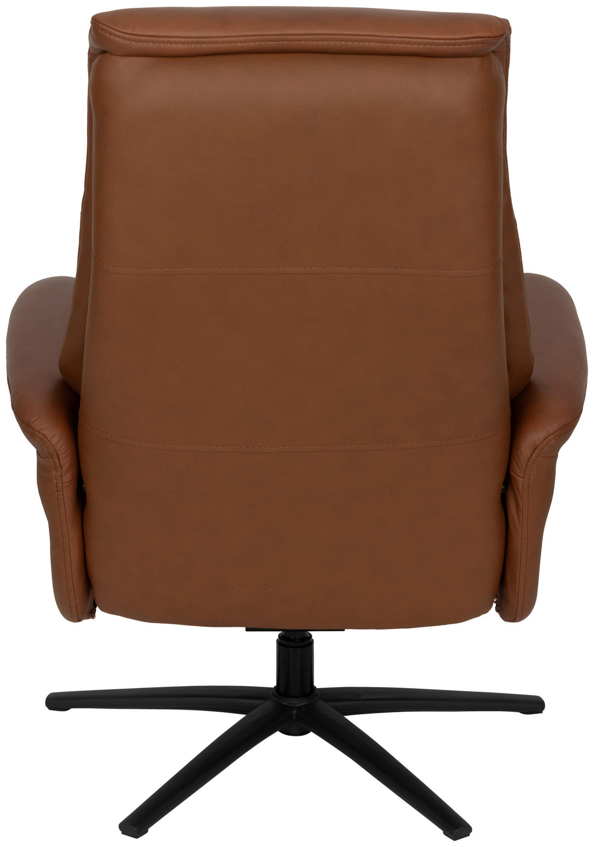 RELAXSESSELSET Lederlook Echtleder    - Schwarz/Kupferfarben, Design, Leder/Textil (76/107/79cm) - Livetastic