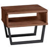 NACHTKÄSTCHEN in massiv Nussbaum Nussbaumfarben  - Anthrazit/Nussbaumfarben, Design, Holz/Metall (48/36/38cm) - Hasena