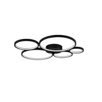 LED-DECKENLEUCHTE 59/53/5,5 cm   - Schwarz, Design, Metall (59/53/5,5cm)