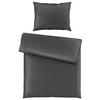 POSTELJNINA STONE WASH 140/200 cm saten temno siva  - temno siva, Konvencionalno, tekstil (140/200cm) - Novel