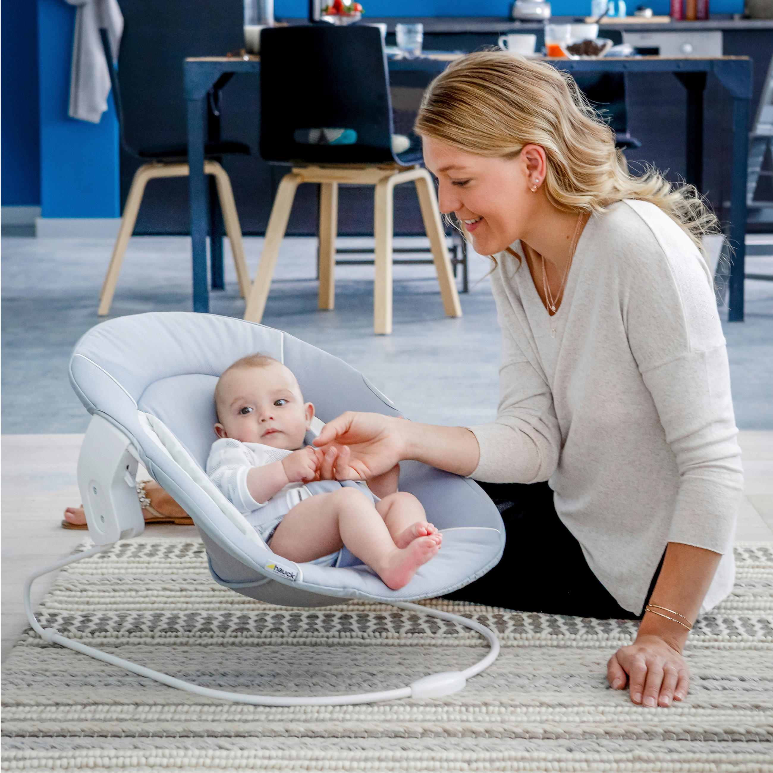 WIPPE ALPHA BOUNCER   - Weiß/Grau, KONVENTIONELL, Textil (66/49/45cm) - Hauck