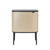SZEMETESVÖDÖR  - Pezsgő/fekete, Basics, műanyag/fém (36Ll) - Brabantia