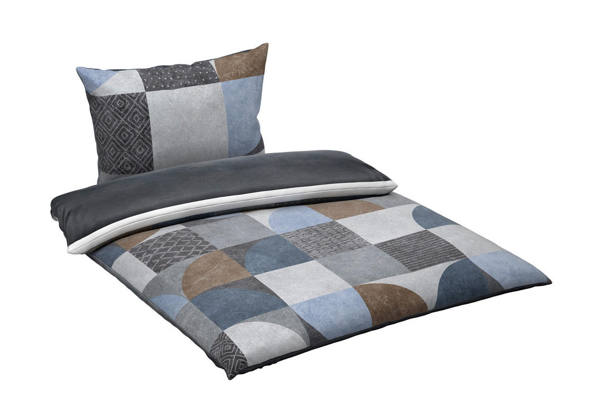 OBOJESTRANSKA POSTELJNINA 200/200 cm saten siva  - siva, Basics, tekstil (200/200cm) - Esposa