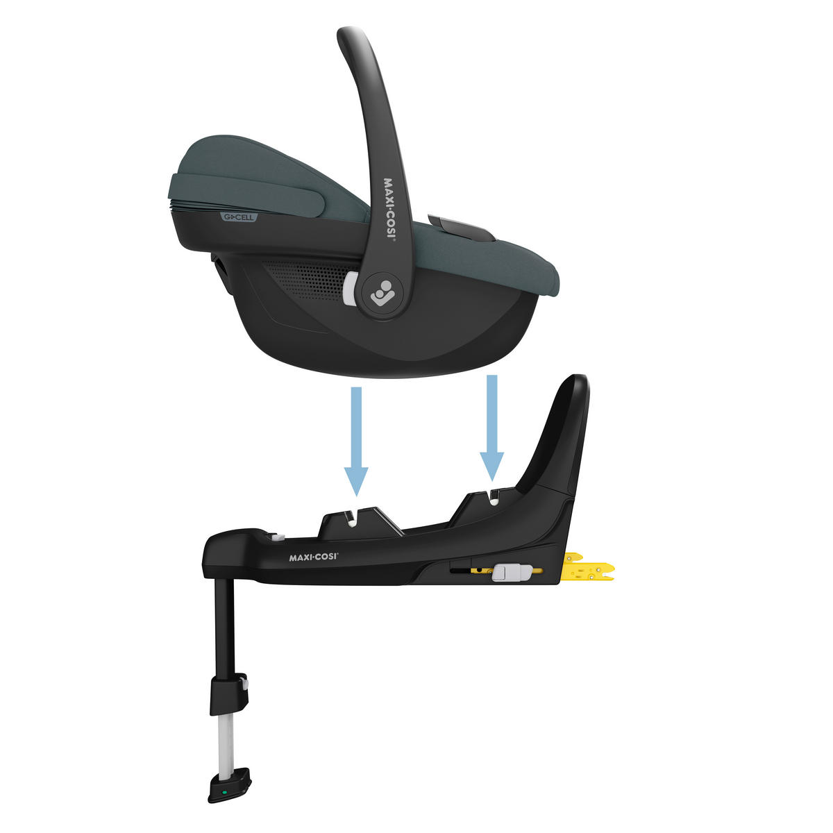 BABYSKYDD Pebble S  - mörkgrå, Basics, metall/textil (44/56,5/67cm) - Maxi Cosi Pro