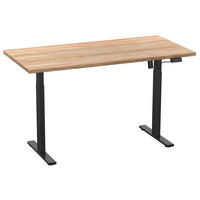 SCHREIBTISCH höhenverstellbar  - Silberfarben/Schwarz, Design, Holzwerkstoff/Metall (140/50/71cm) - MID.YOU