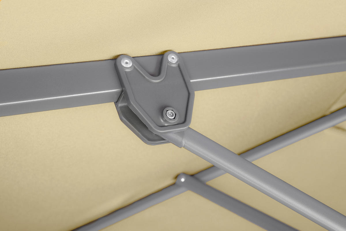 BOČNÍ SLUNEČNÍK 338/239/270 cm - přírodní barvy/antracitová, Basics, kov/textil (338/239/270cm)