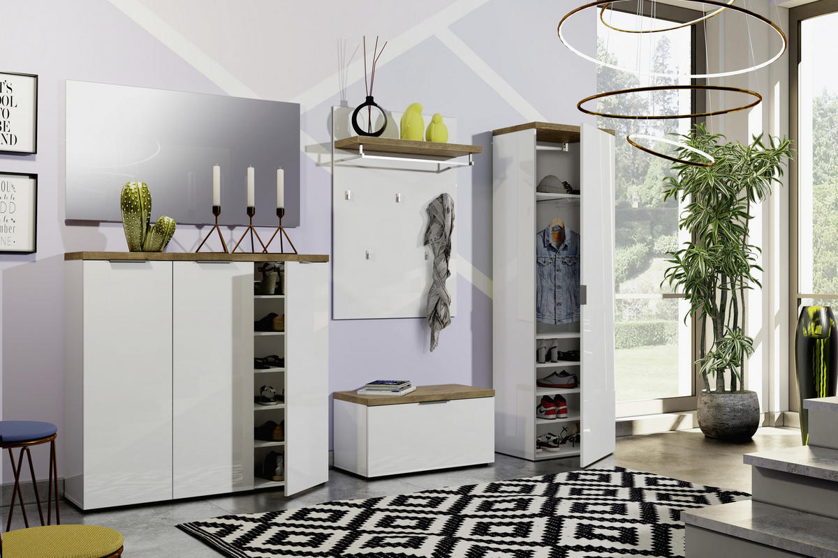 FALI TÜKÖR 120/65/2 cm    - fehér, Design, faalapú anyag/Üveg (120/65/2cm) - Xora