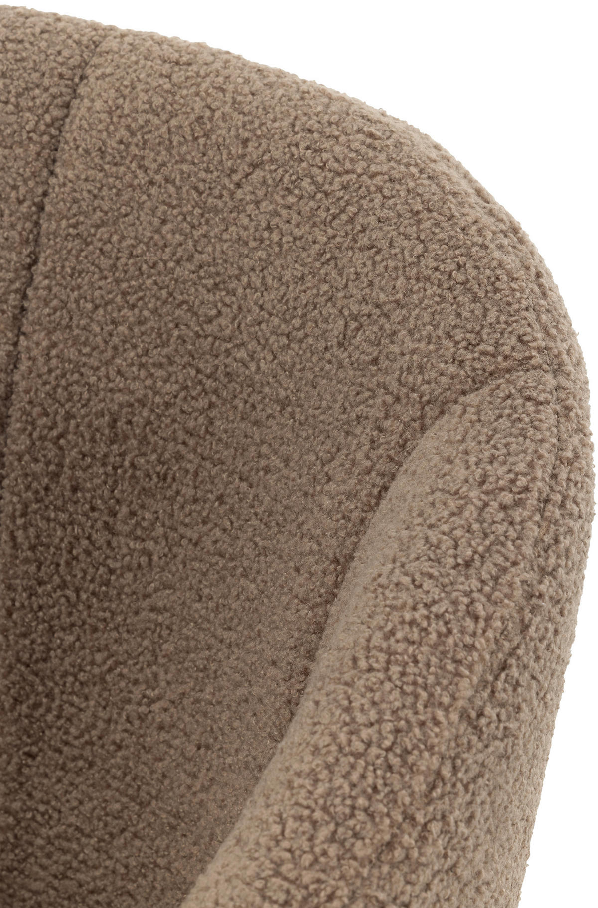 ARMLEHNSTUHL  Sitzfläche 360° drehbar, inklusive Armlehnen, automatische Rückholfunktion Teddystoff  Braun  - Dunkelbraun/Braun, Design, Textil/Metall (59/79/60cm) - Milino