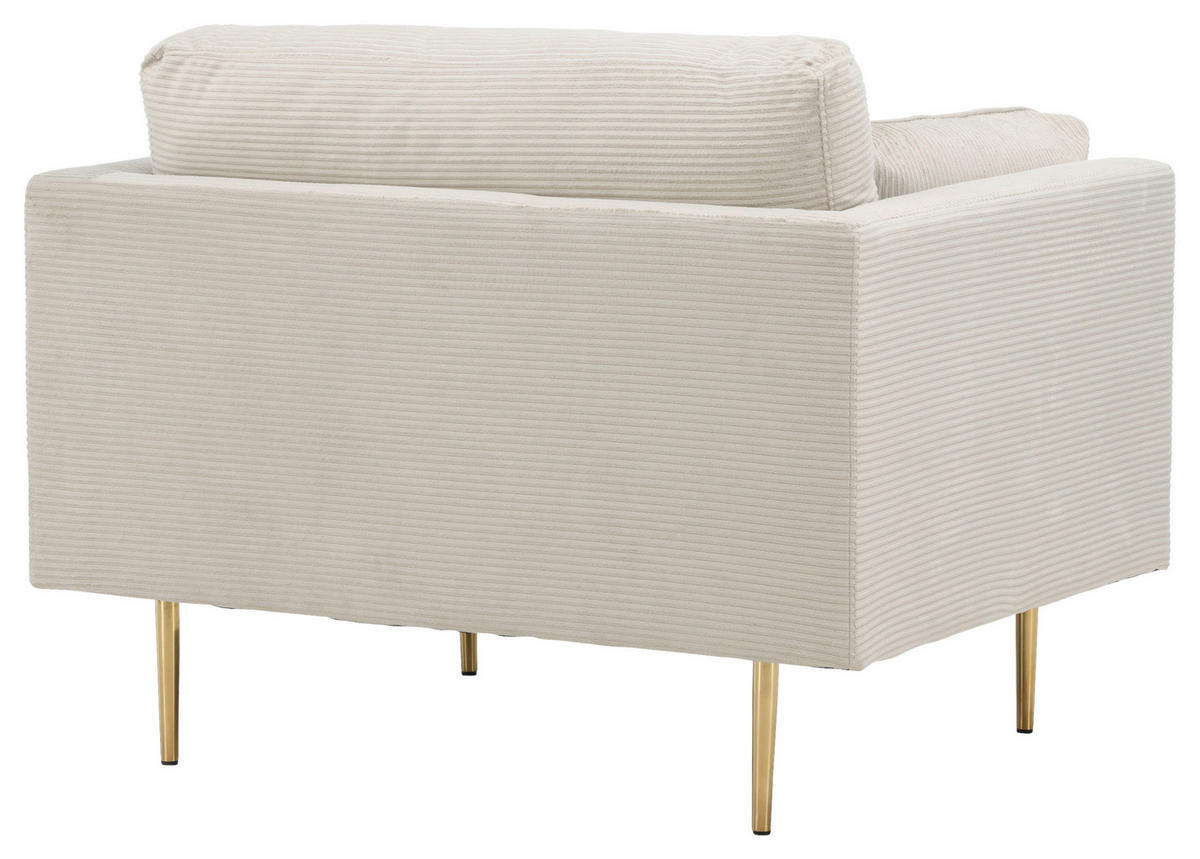 SESSEL in Goldfarben, Beige  - Beige/Goldfarben, Design, Textil/Metall (110/84/86cm) - Livetastic