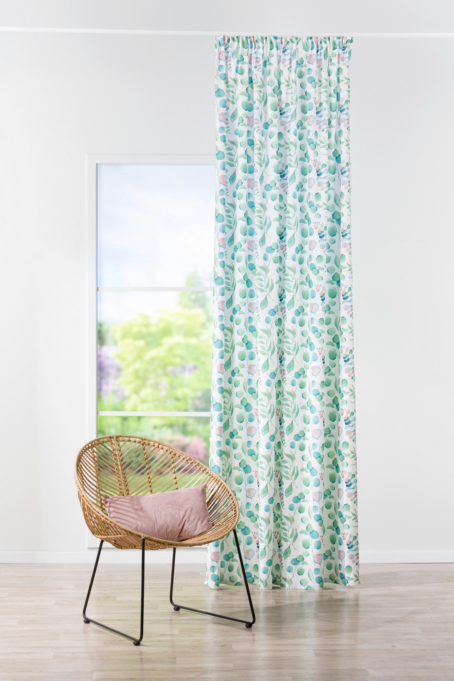 DRAPERIE CONFECțIONATĂ black-out (nu permite trecerea luminii)  - verde, Basics, textil (26.5/43/5cm)