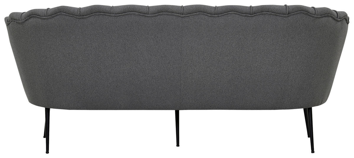 2-SITZER-SOFA Textilgeflecht Schwarz, Dunkelgrau  - Dunkelgrau/Schwarz, Design, Textil/Metall (180/78.5/78cm) - Livetastic