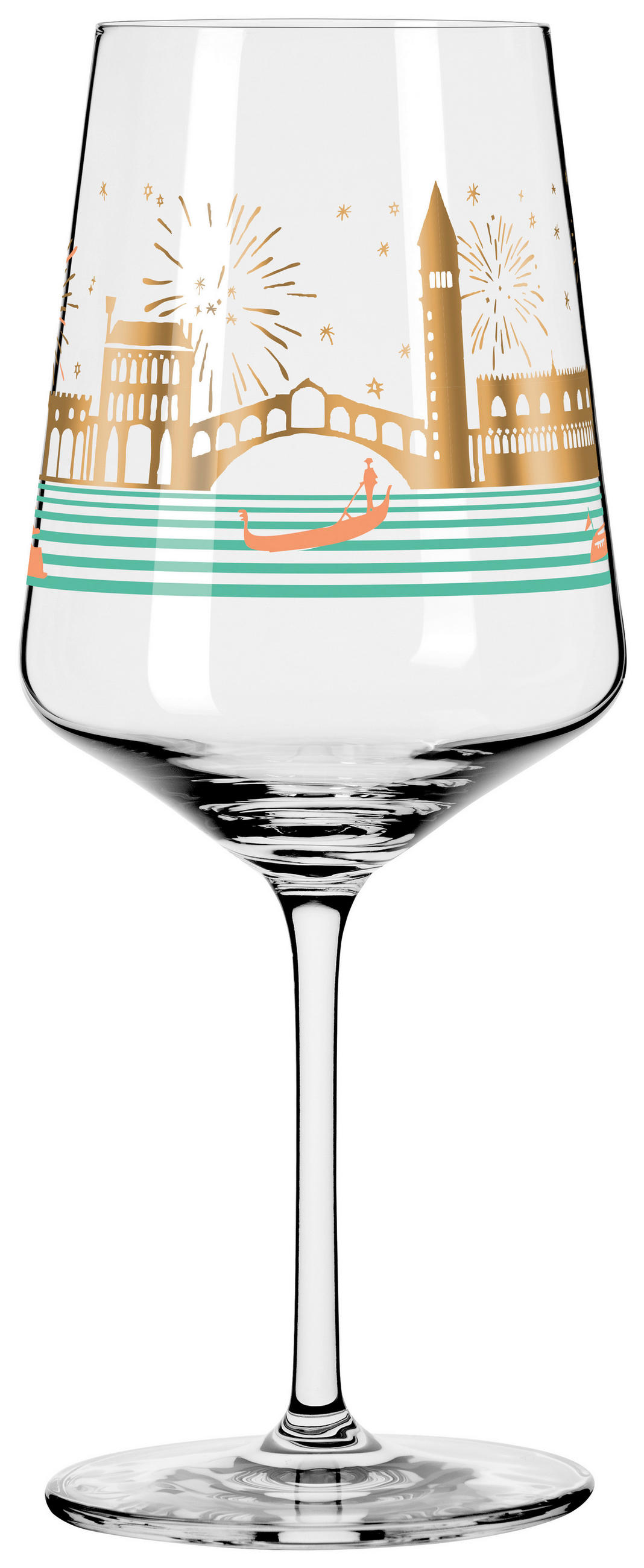 SPRITZERGLAS 544 ml 4-teilig  - Türkis/Beige, LIFESTYLE, Glas (20,3/26,6/19,4cm) - Ritzenhoff