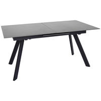 ESSTISCH 160-204,5/90/76 cm  Metall, Keramik ausziehbar rechteckig Anthrazit, Schwarz  - Anthrazit/Schwarz, Design, Keramik/Metall (160-204,5/90/76cm) - Novel