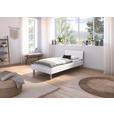 BETT 100/200 cm  in Weiß  - Alufarben/Weiß, Design, Metall (100/200cm) - Carryhome