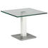 BEISTELLTISCH in Metall, Glas 60/60/46-65 cm - Edelstahlfarben/Weiß, Design, Glas/Kunststoff (60/60/46-65cm) BEISTELLTISCH in Metall, Glas 60/60/46-65 cm - Edelstahlfarben/Weiß, Design, Glas/Kunststoff (60/60/46-65cm)