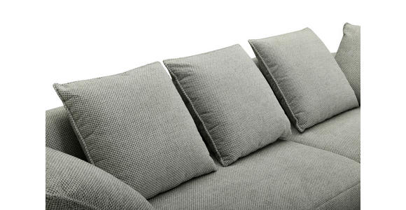 ECKSOFA in Mikrofaser Hellgrau  282/171 cm  - Hellgrau/Schwarz, Design, Textil/Metall (282/171cm) - Hom`in