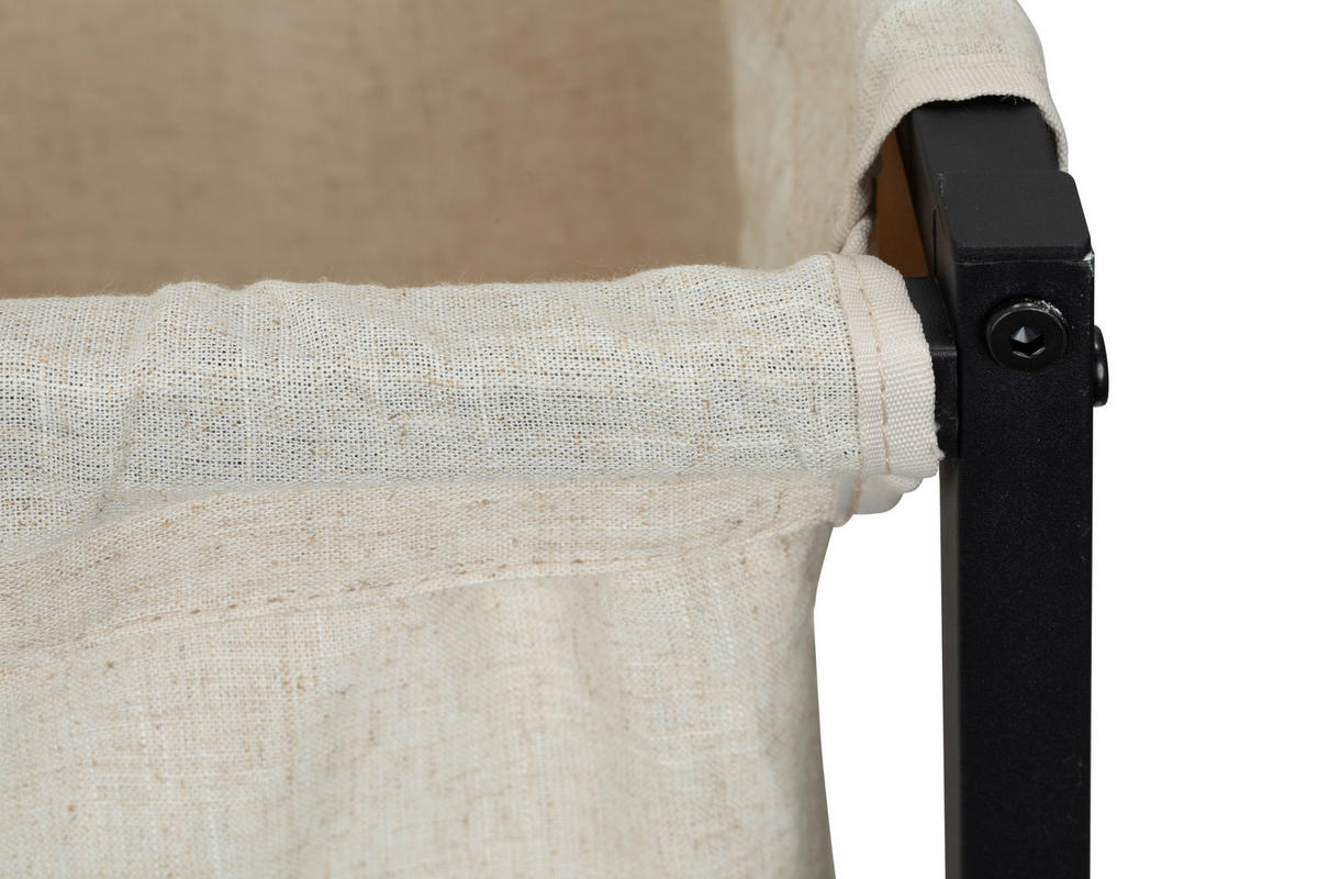 KOŠ NA PRÁDLO - černá, Moderní, kov/textil (55/80/56cm) - PBJ