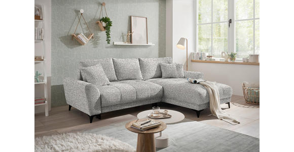 ECKSOFA in Webstoff Greige  - Greige/Hellgrau, MODERN, Kunststoff/Textil (281/189cm) - Carryhome