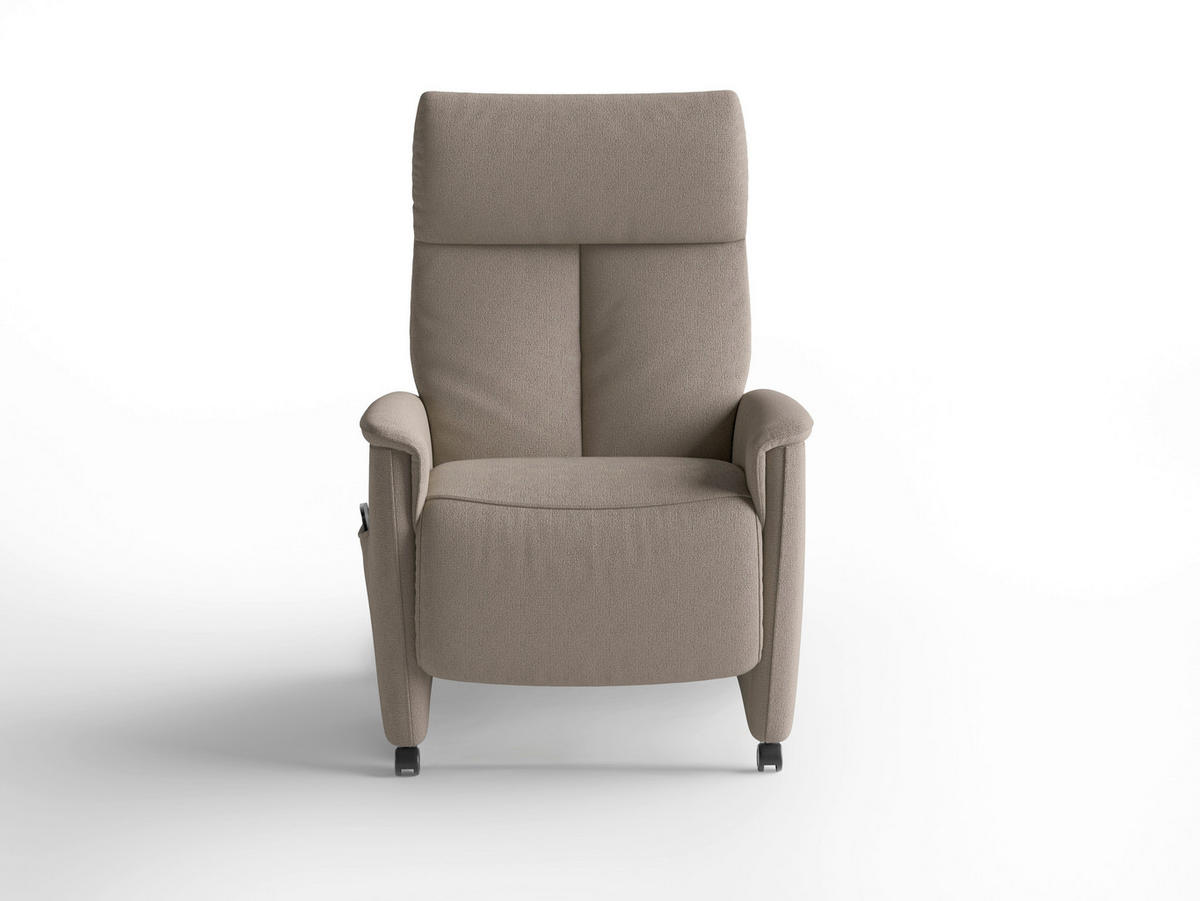 RELAXSESSEL Textil Taupe  - Taupe/Schwarz, Basics, Kunststoff/Textil (76/119/84cm) - Sit & More