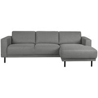 SOFFA i flatväv grå  - svart/grå, Design, metall/trä (238/78/142cm) - Pure Home Comfort