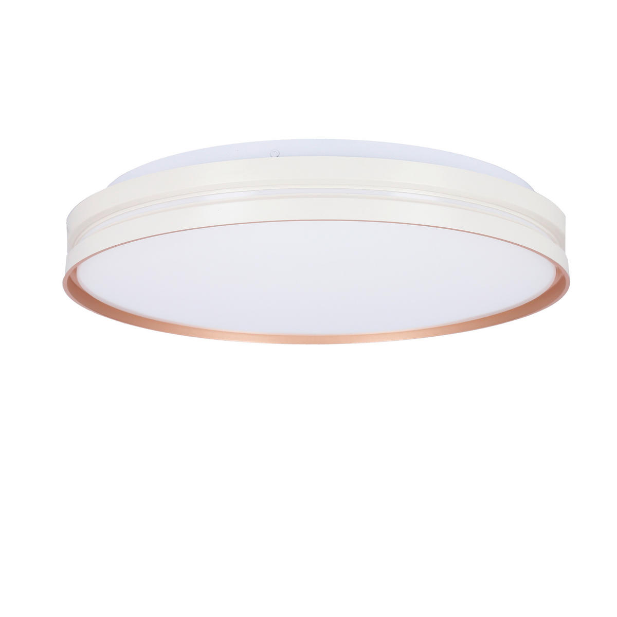 LED-TAKLAMPA Montana 40/40/7 cm  - vit/guldfärgad, Klassisk, metall/plast (40/40/7cm)