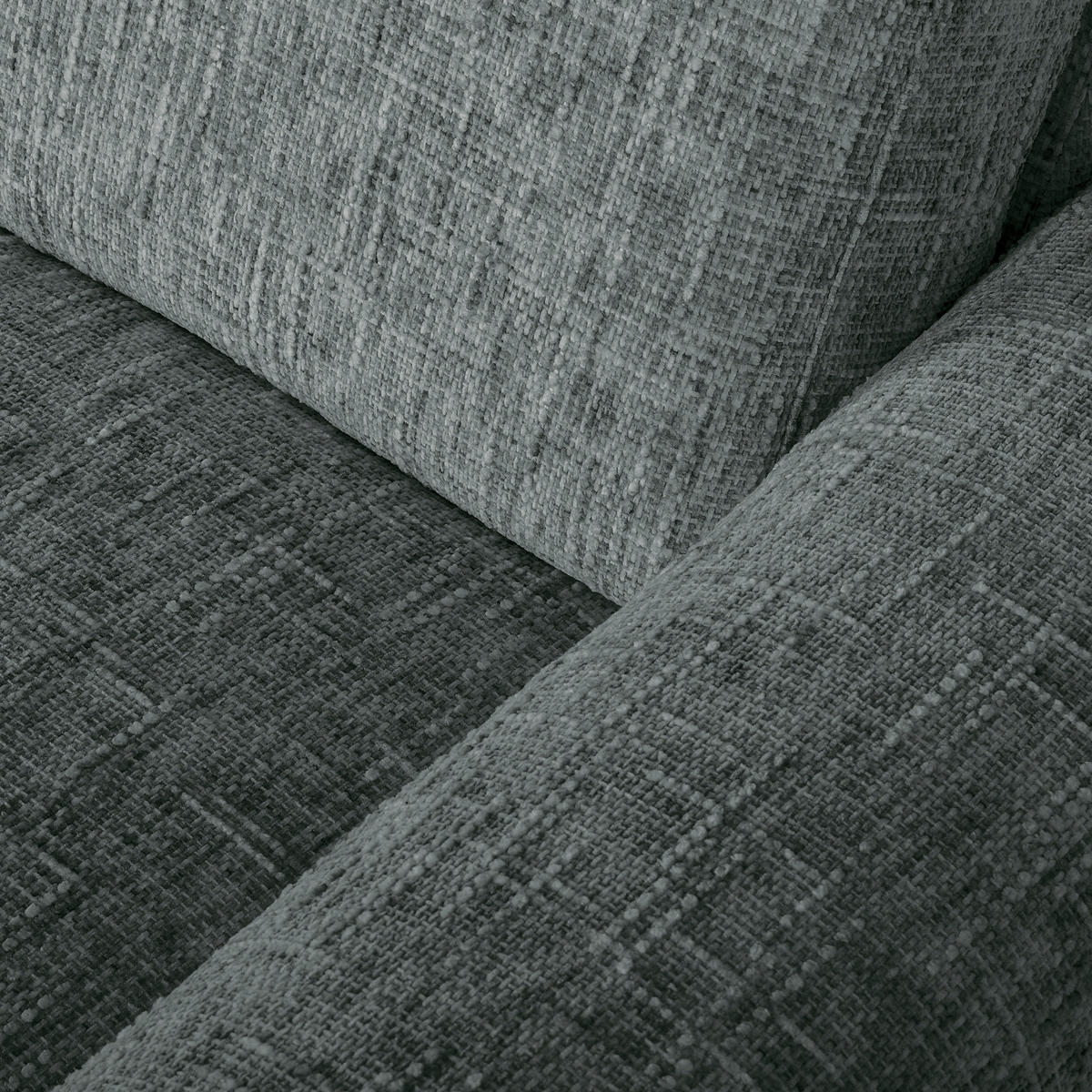 2-SITZER-SOFA Webstoff Anthrazit  - Anthrazit/Schwarz, Design, Textil/Metall (157/85/92cm) - Livetastic