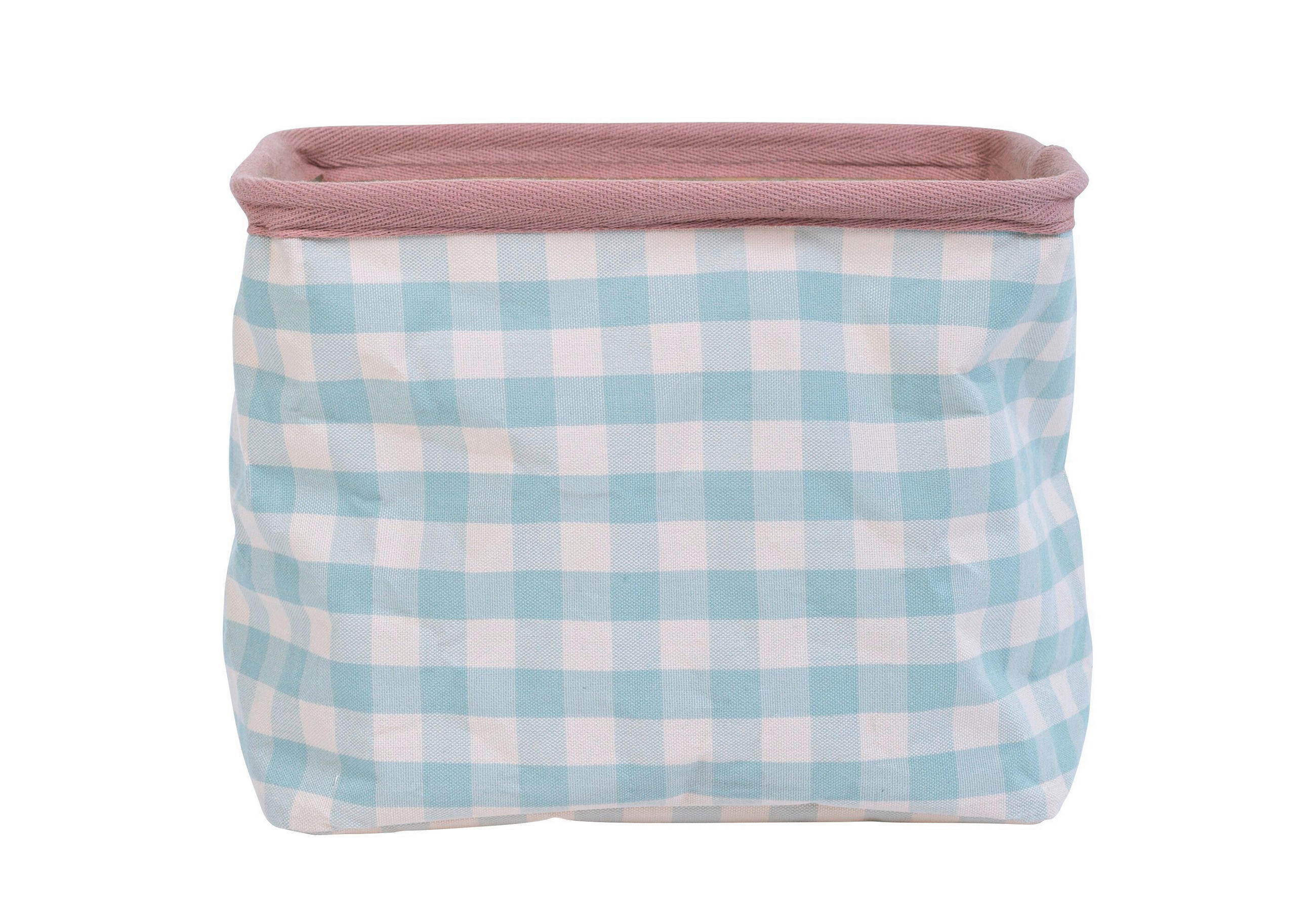 AUFBEWAHRUNGSBOX Vichy Korb Salbeigrün  - Salbeigrün, KONVENTIONELL, Textil (25/20/20cm) - Childhome