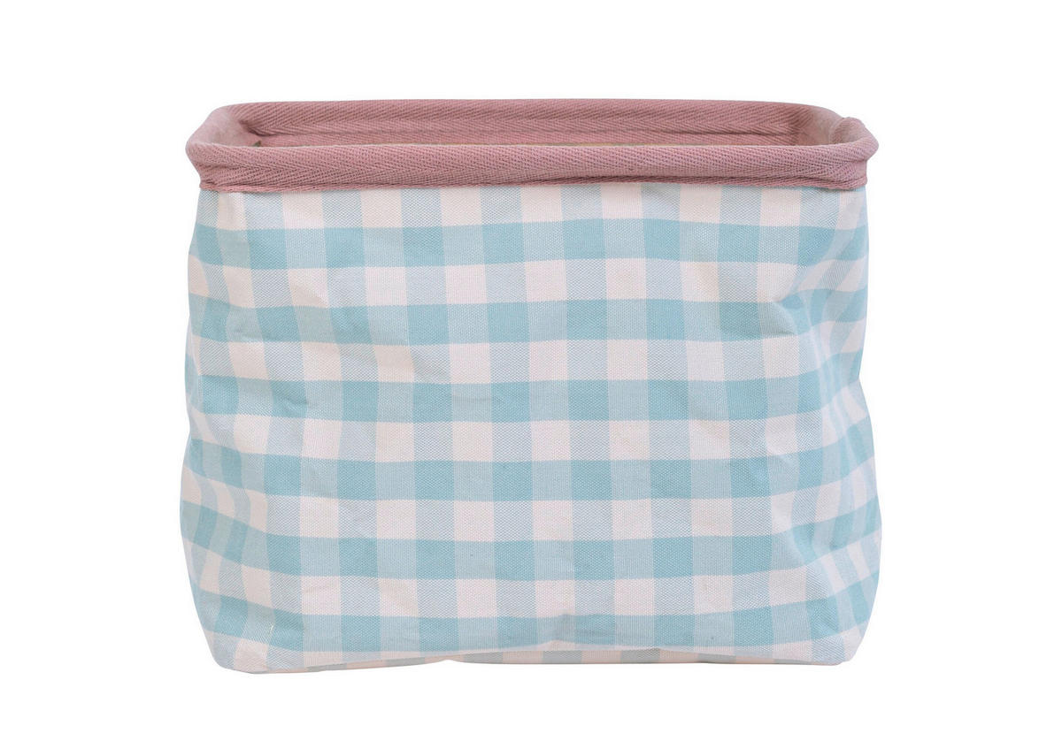 AUFBEWAHRUNGSBOX Vichy Korb Salbeigrün  - Salbeigrün, KONVENTIONELL, Textil (25/20/20cm) - Childhome