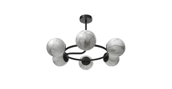 DECKENLEUCHTE Sirius 67/44 cm  - Schwarz/Weiß, Design, Glas (67/44cm) - Dieter Knoll
