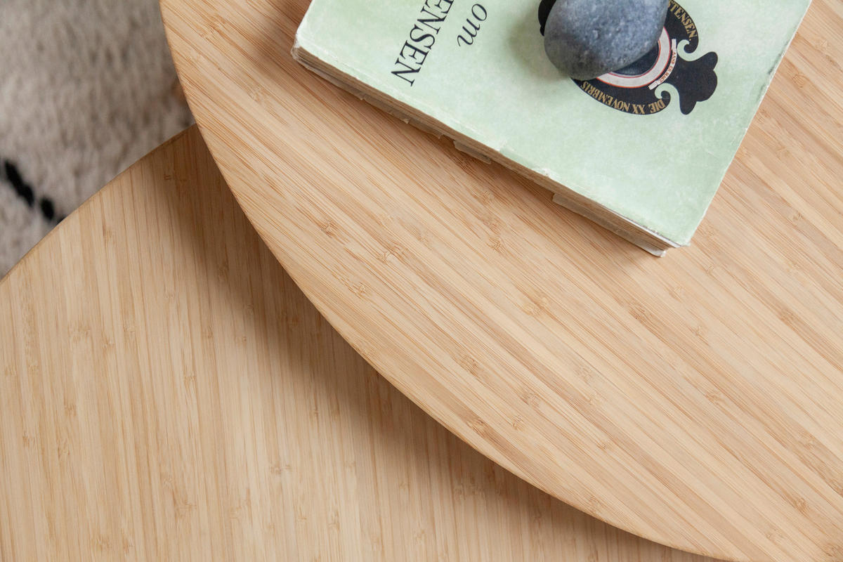 SATZTISCH Bambus vollmassiv organisch Naturfarben  - Naturfarben, MODERN, Holz (68/45/57cm) - MID.YOU