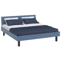 BETT 180/200 cm  in Blau  - Blau/Schwarz, Design, Holzwerkstoff/Metall (180/200cm) - Xora