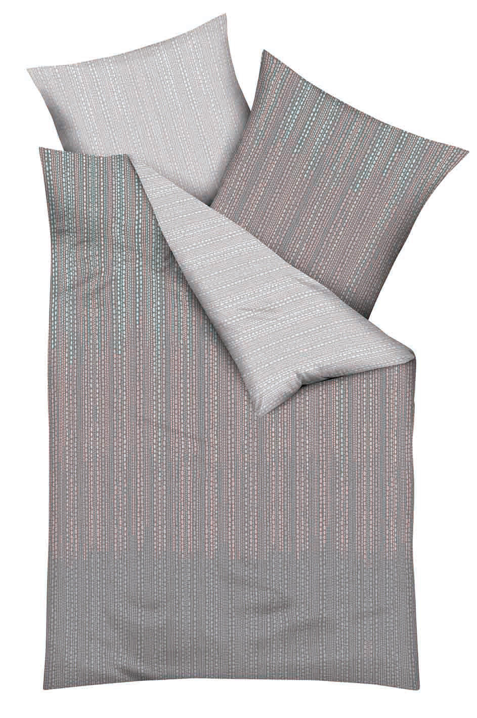 POSTELJNINA VERTIGO 140/200 cm saten srebrne barve  - srebrne barve, Konvencionalno, tekstil (140/200cm) - Kaeppel