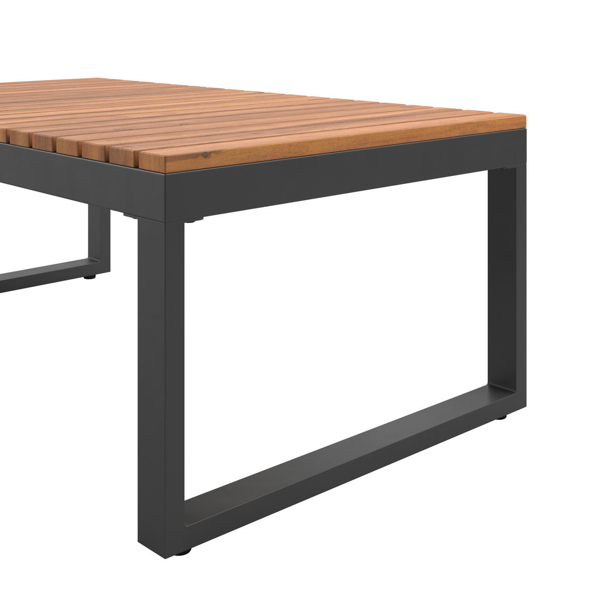 LOUNGEGARNITUR 3-teilig   Akazie Stahl  - Weiß/Grau, MODERN, Holz/Textil - Beldano