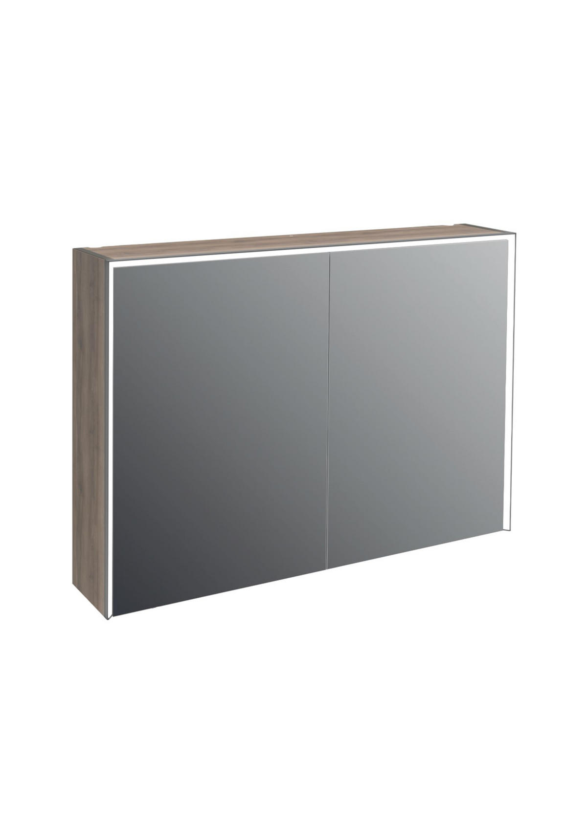 TÜKRÖS SZEKRÉNY 100/70/20 cm  - diófa színű, Basics, faalapú anyag/Üveg (100/70/20cm) - Welnova