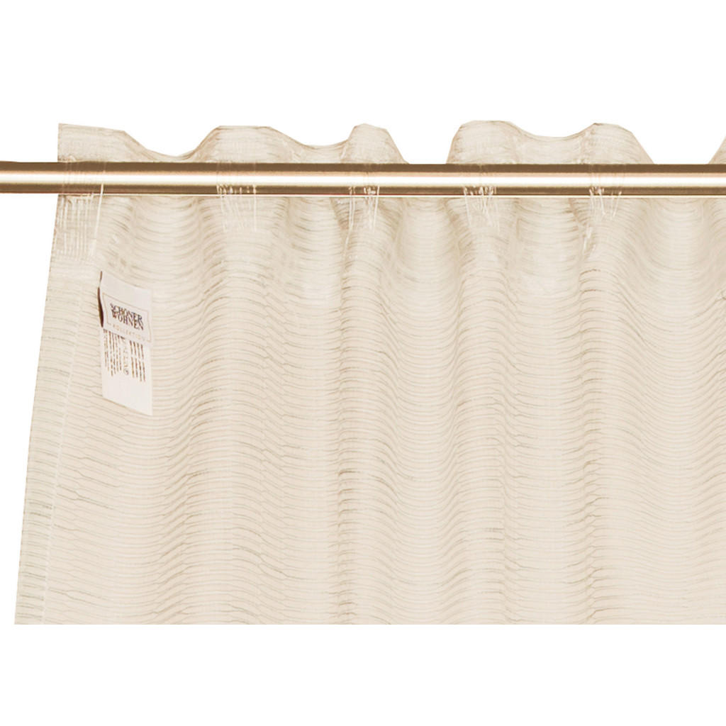 Thumbnail - Schöner Wohnen Fertigvorhang Meshwork, Creme, Textil, 130x250 cm, für Stange und Schiene geeignet, mit Kombiband, Wohnte...