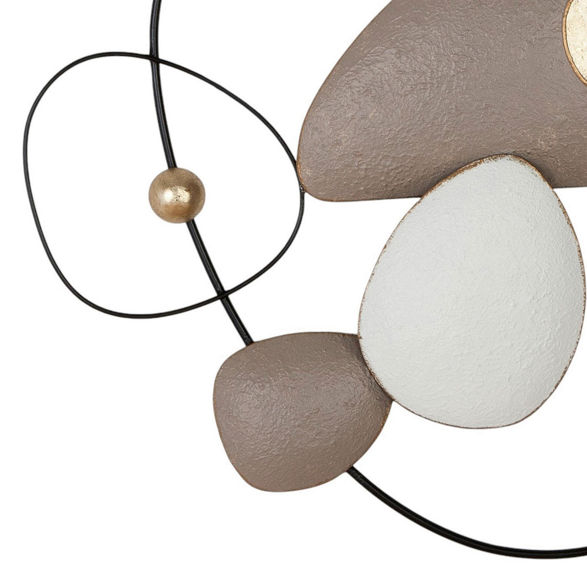 METALLBILD Abstraktes  - Beige/Goldfarben, LIFESTYLE, Metall (60/52/5cm)