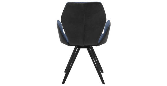 ARMLEHNSTUHL in Anthrazit, Blau, Schwarz - Blau/Anthrazit, Design, Textil/Metall (62/91/59cm) - Valnatura