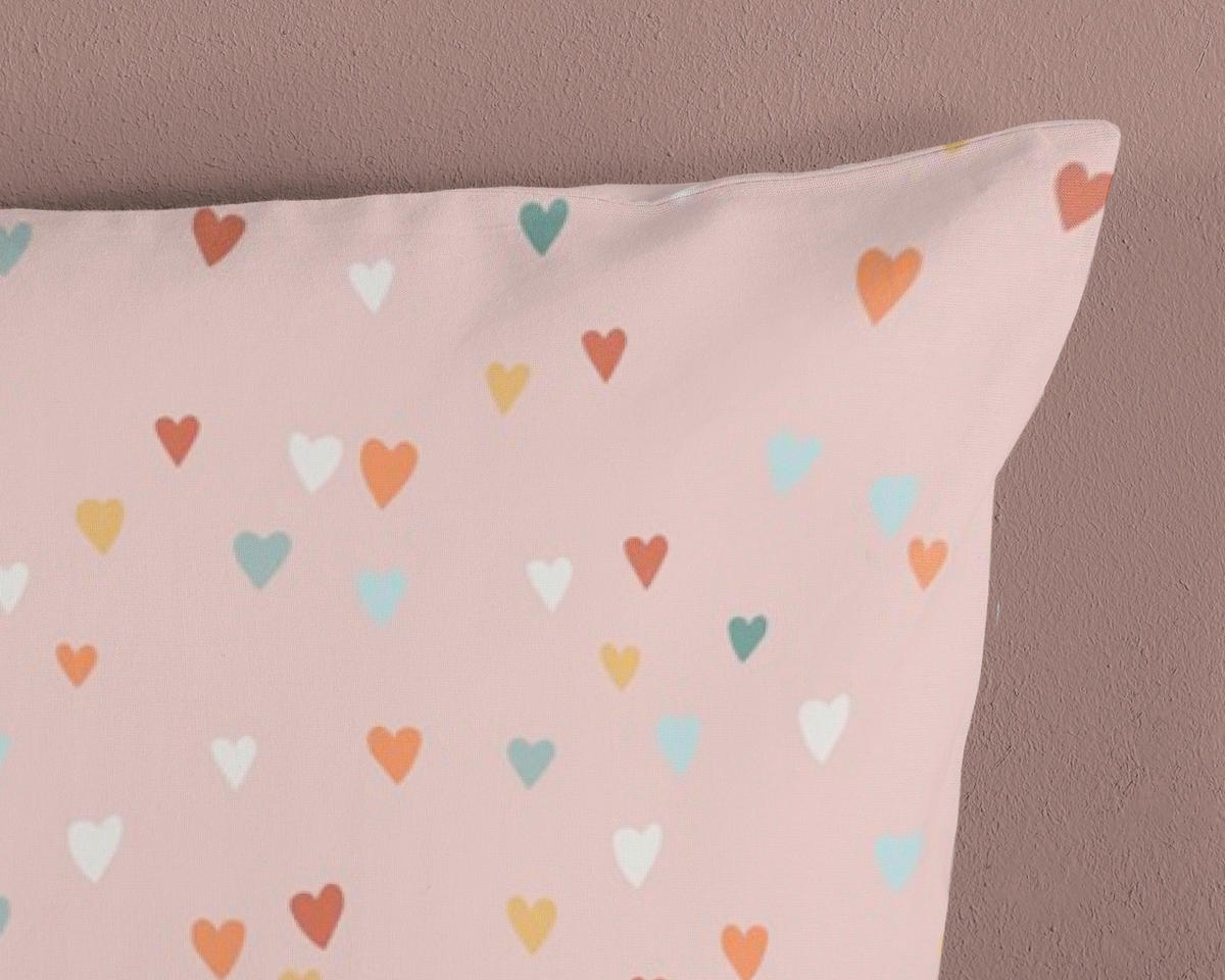KINDERBETTWÄSCHE 100/135 cm  - Hellrosa/Multicolor, Basics, Textil (100/135cm)
