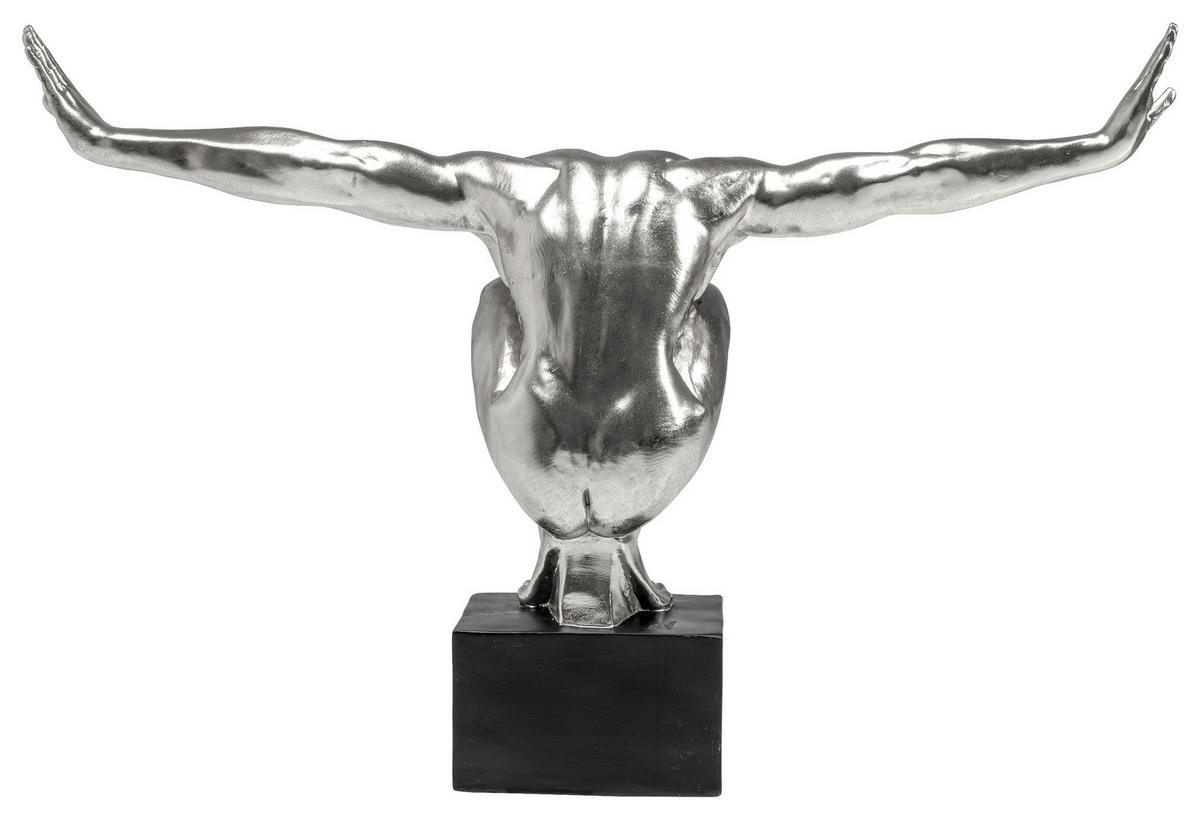 SKULPTUR - Silberfarben/Schwarz, Design, Kunststoff (100/64/31cm) - Kare-Design