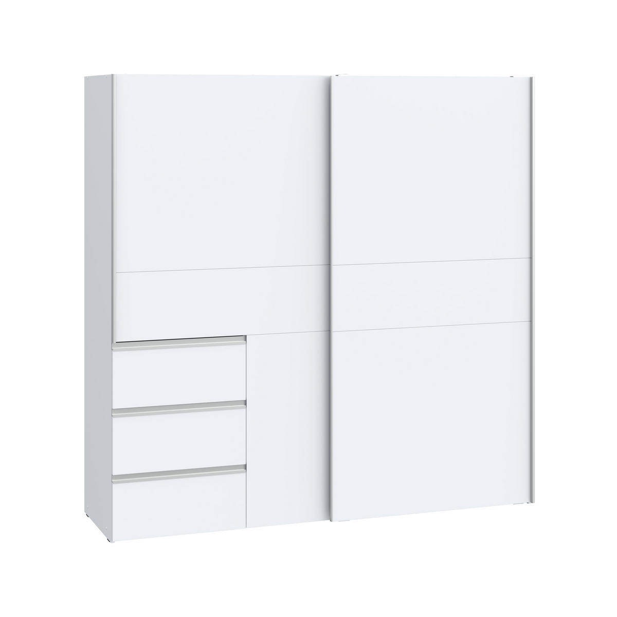 ORMAR - VISEĆA KLIZNA VRATA bela  170,3/200,5/61,2 cm  - bela/crna, Konvencionalno, metal/pločasti materijal (170,3/200,5/61,2cm) - Carryhome
