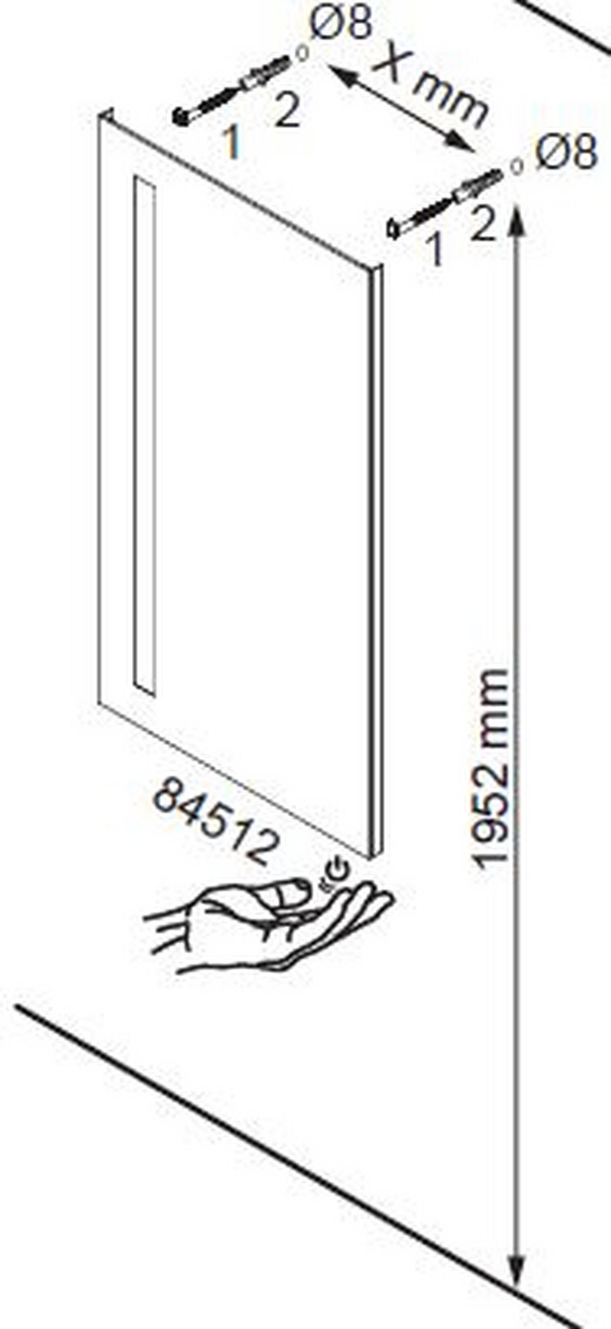 BADEZIMMERSPIEGEL 40/75/2 cm  - Basics, Glas (40/75/2cm) - MID.YOU
